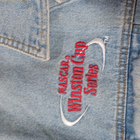 Vintage Bud Racing Dale Earnhardt Jr Nascar Winston Cup Series Denim Jacket XL - Picture 3 of 8